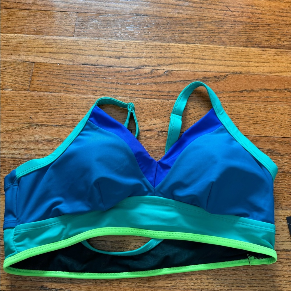 Torrid Teal and Blue Bikini Top